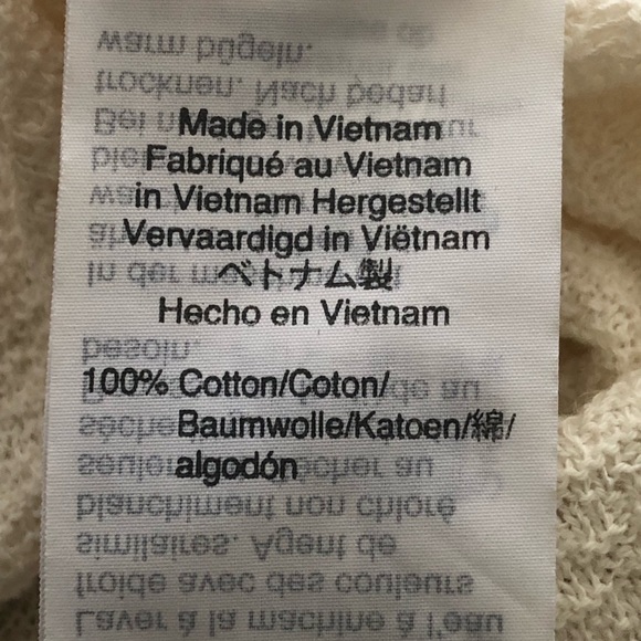 MADEWELL Texture and Thread Surplice Wrap Tie Top Cream Medium - Picture 11 of 11